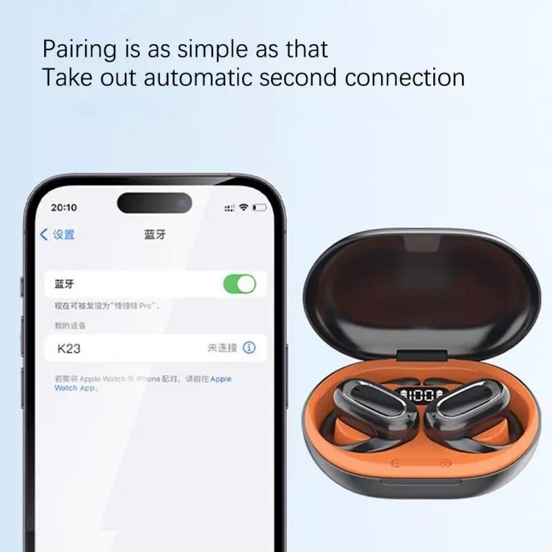 Adjustable Wireless Bluetooth Earphones with Noise Reduction - T35 Ows - Black 10