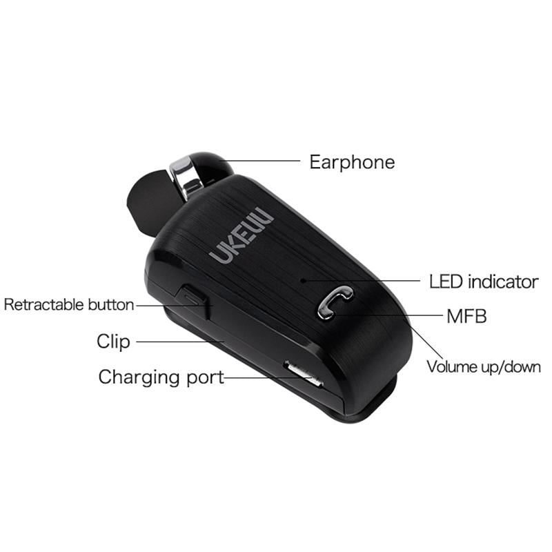Wireless Noise-cancelling Earbuds with Bluetooth and Pull Cable - Black 3