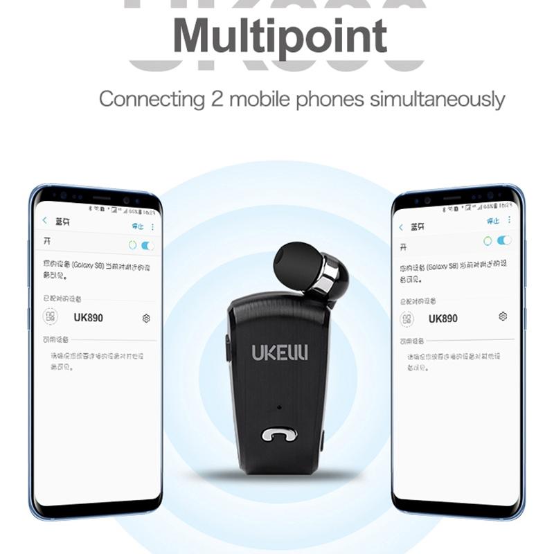 Wireless Noise-cancelling Earbuds with Bluetooth and Pull Cable - Black 4