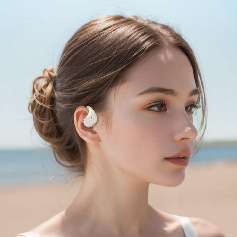 Waterproof Wireless Sports Bluetooth Earphones with Led Display - White 4