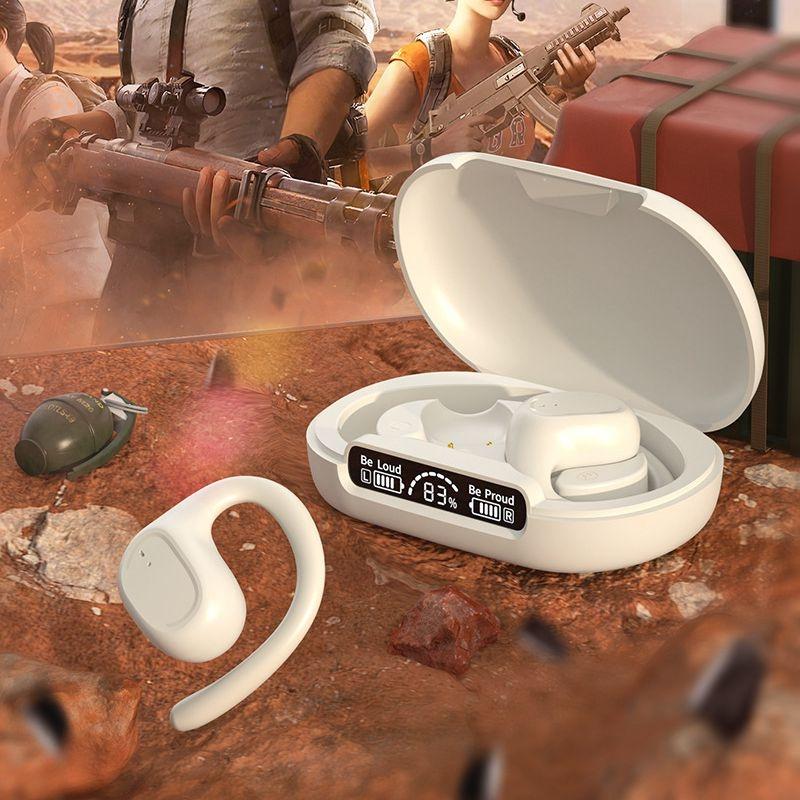 Waterproof Wireless Sports Bluetooth Earphones with Led Display - White 7