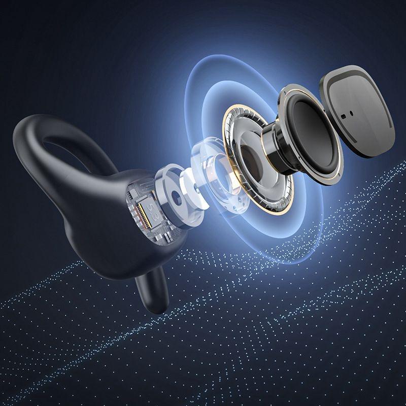 Waterproof Wireless Sports Bluetooth Earphones with Led Display - White 8