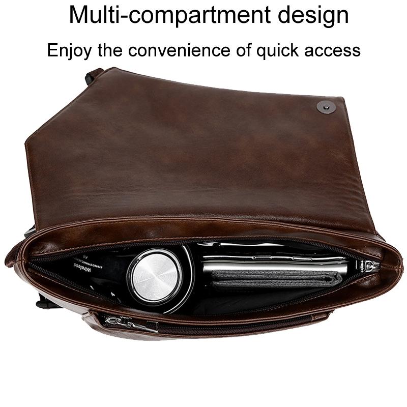 Large Capacity Waterproof Men Crossbody Bag - Black 5