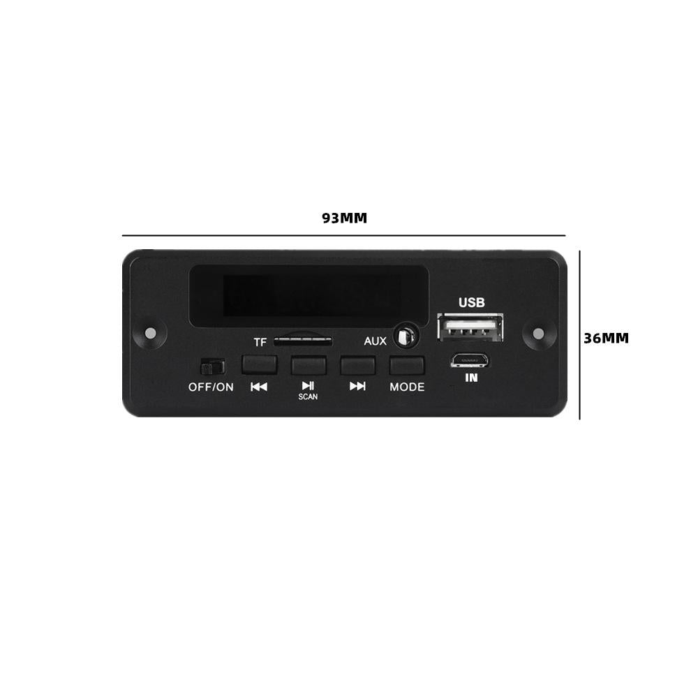 12V Mp3 Decoding Board W / Power Amp & Bluetooth - Record Calls - Black 5
