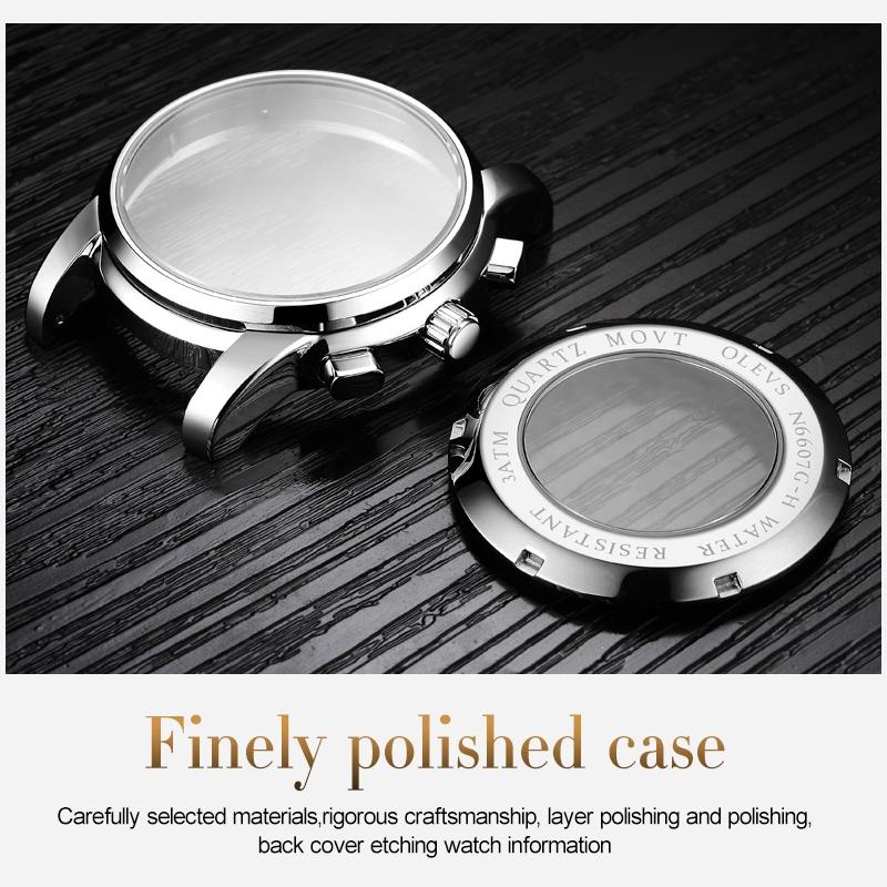 Waterproof Automatic Mechanical Watch for Men with Multi-function Flywheel - Silver Gold Green 8