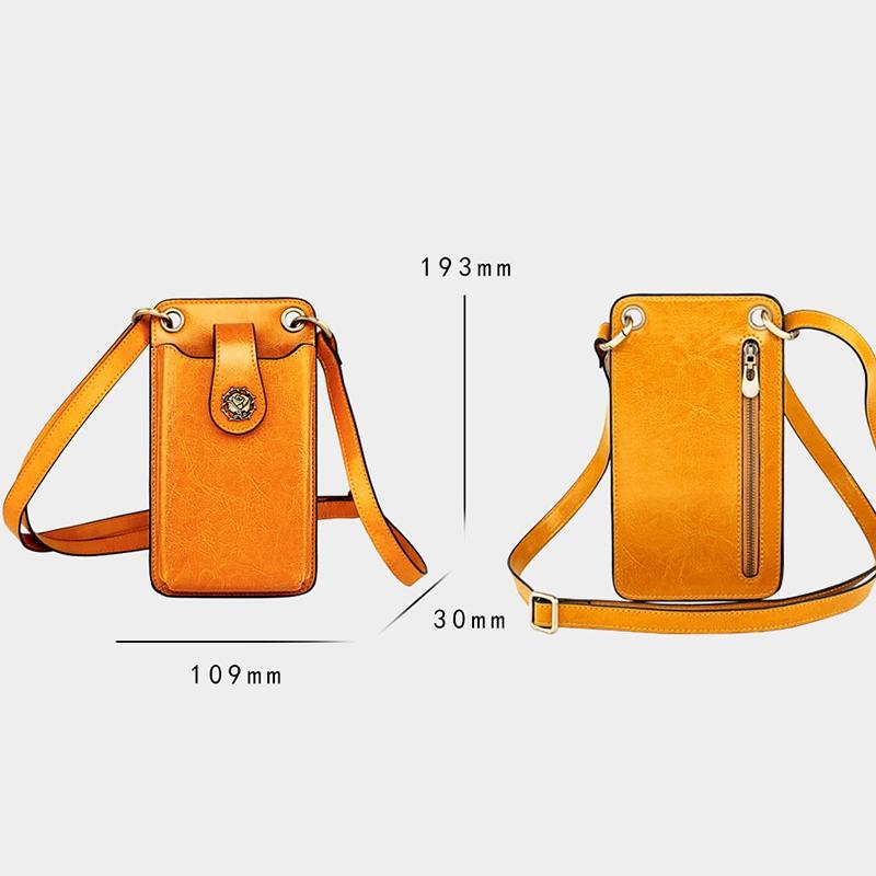 Mini Leather Crossbody For Women Fits Mobile Phones - Pink 4