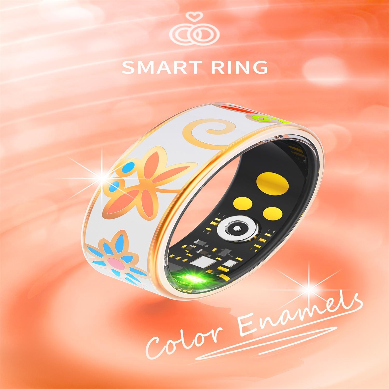Smart Ring Size 13 Heart Rate Blood Oxygen Sleep Family Care Rose Gold 3