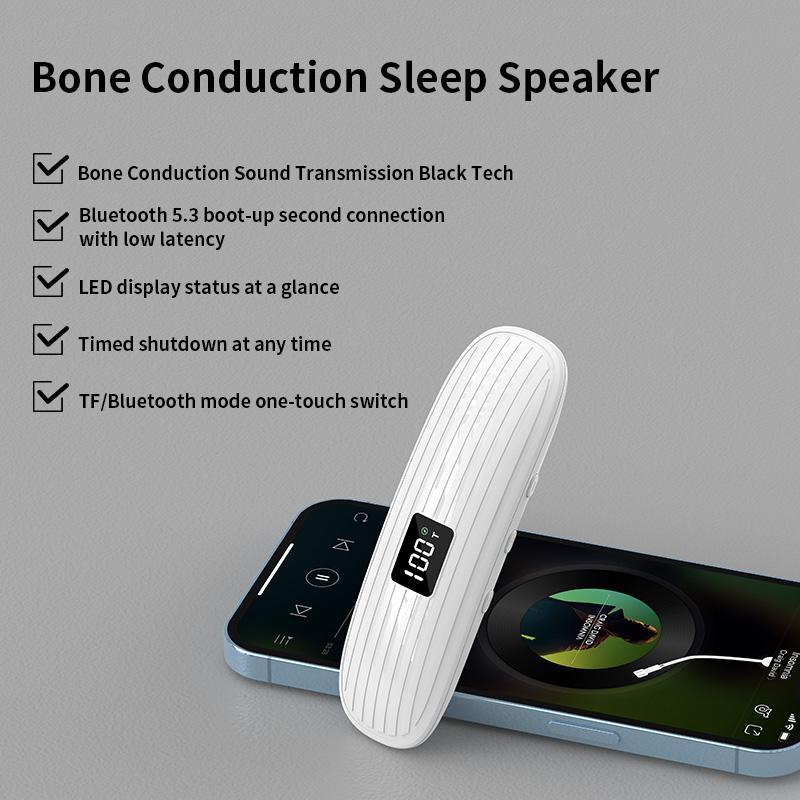 Bone Conduction Bluetooth Sleep Speaker White 3