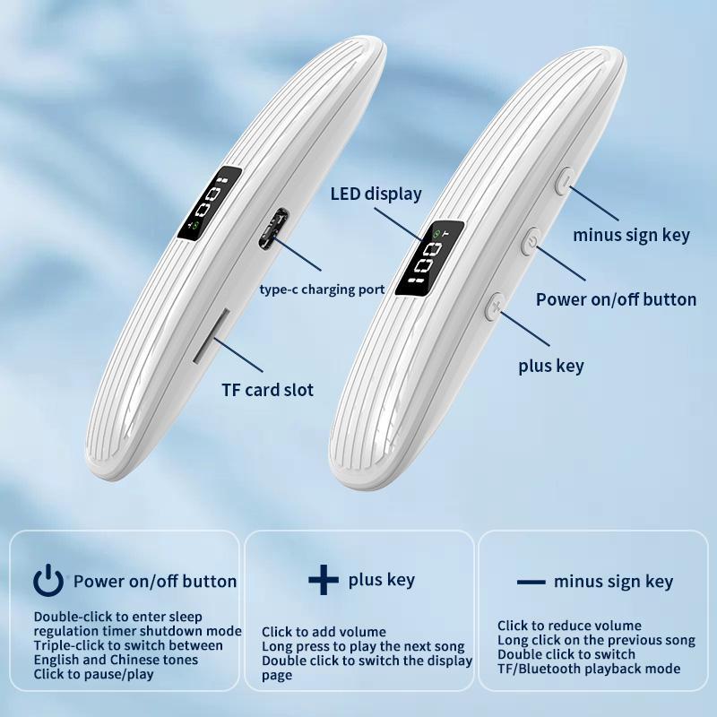 Bone Conduction Bluetooth Sleep Speaker White 4