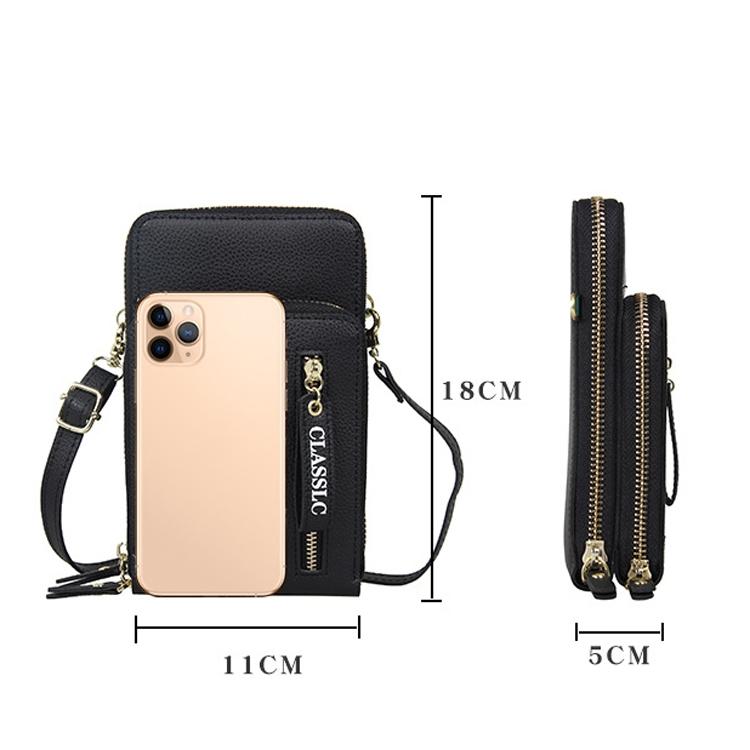 Red Pu Mobile Phone Bag For Women Large Capacity 4