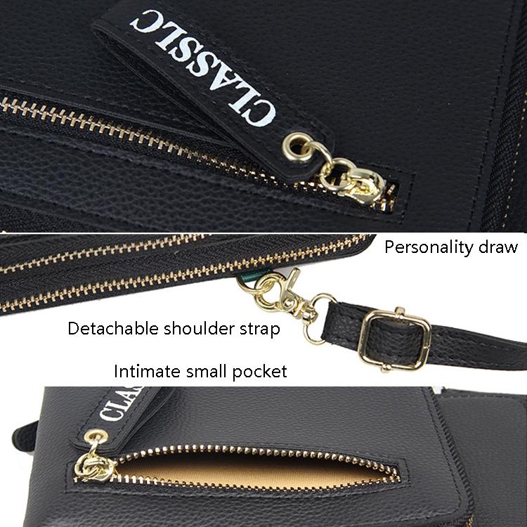 Red Pu Mobile Phone Bag For Women Large Capacity 7