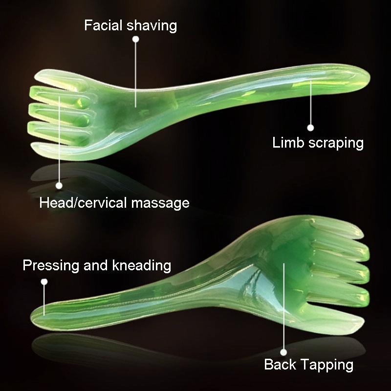 Stress-Reducing Massage Comb 5 Claws Meridian Therapy - Green 5