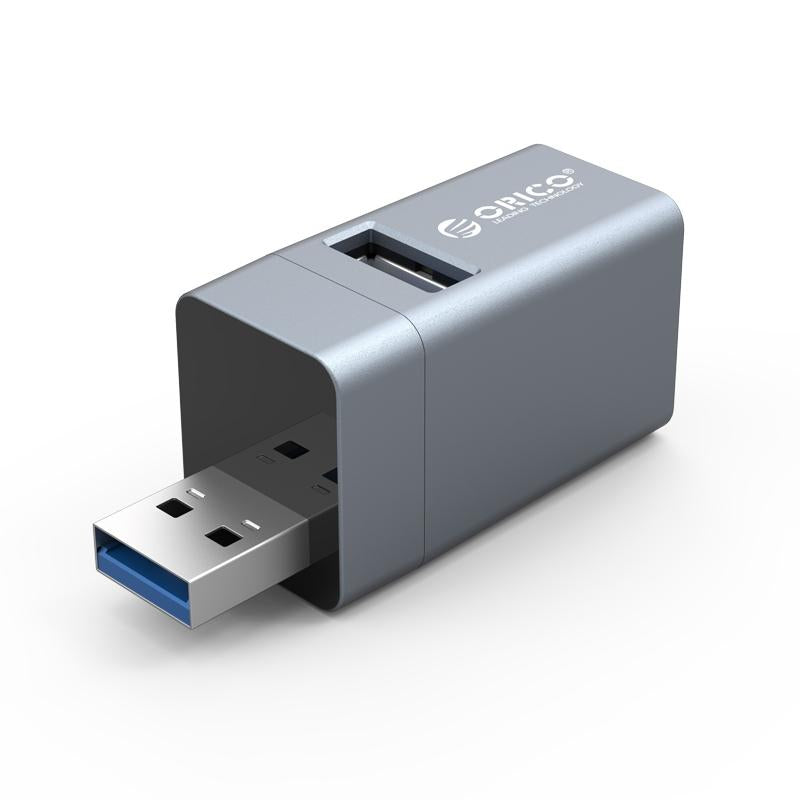3-In-1 Usb Aluminum Mini Hub Adapter - Black 13