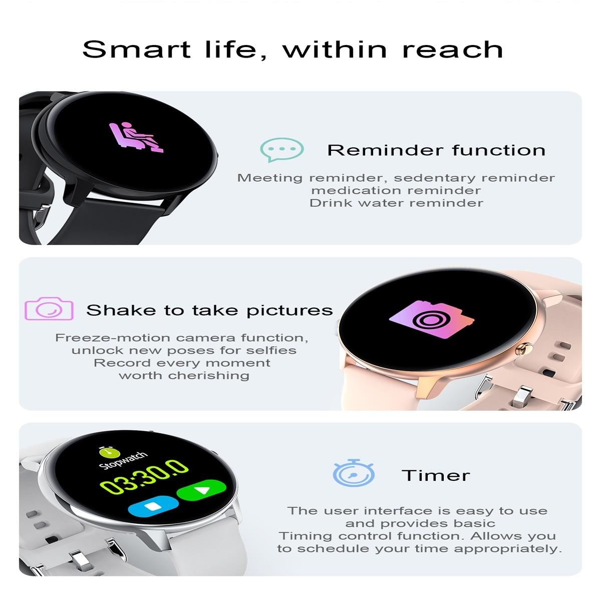 Smart Watch With Ip68 Waterproofing And Health Monitoring - Black 7