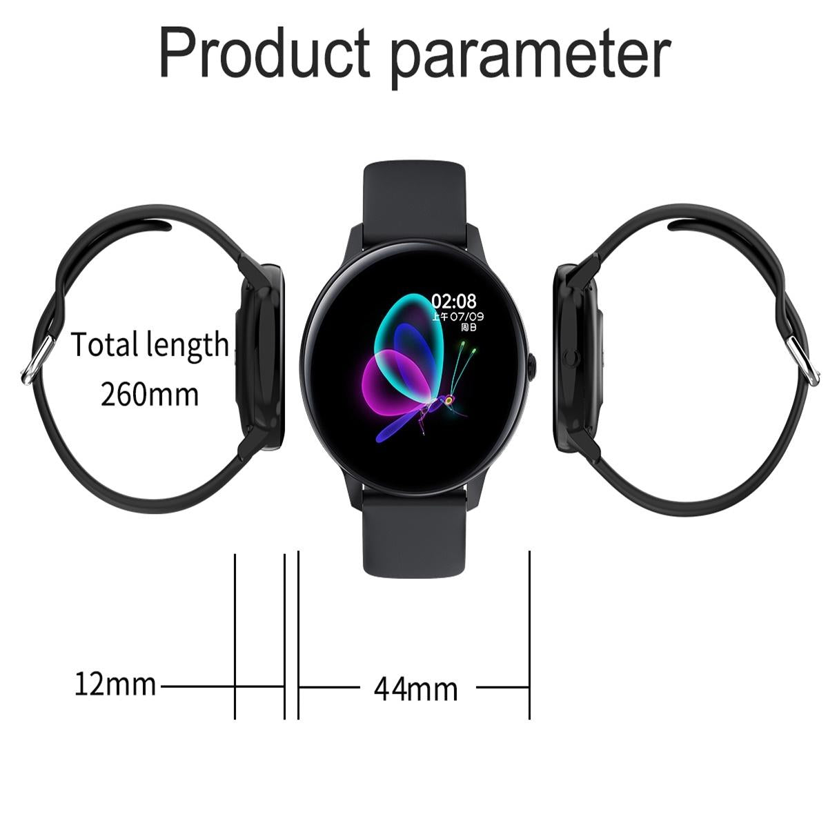 Smart Watch With Ip68 Waterproofing And Health Monitoring - Black 10