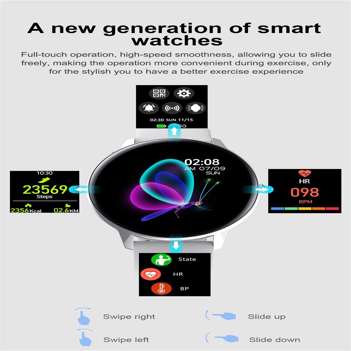 Smart Watch With Ip68 Waterproofing And Health Monitoring - Black 12