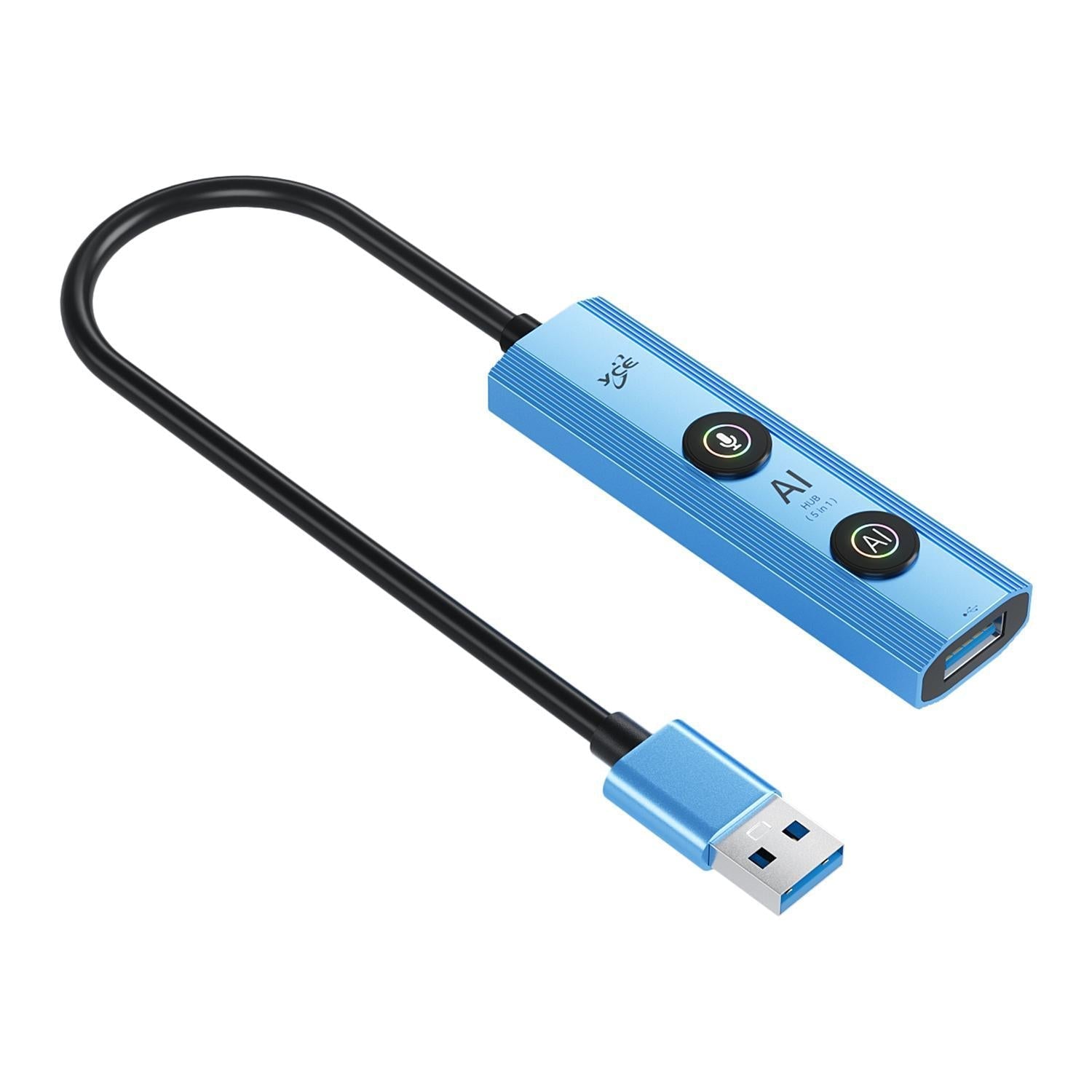 5-In-1 Usb3.0 Hub Adapter Docking Station Blue 3