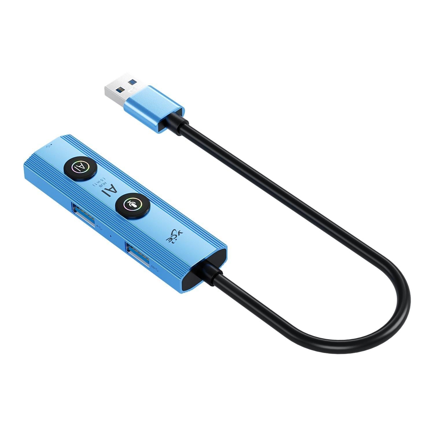 5-In-1 Usb3.0 Hub Adapter Docking Station Blue 4