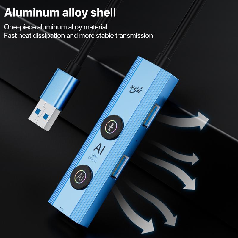 5-In-1 Usb3.0 Hub Adapter Docking Station Blue 11