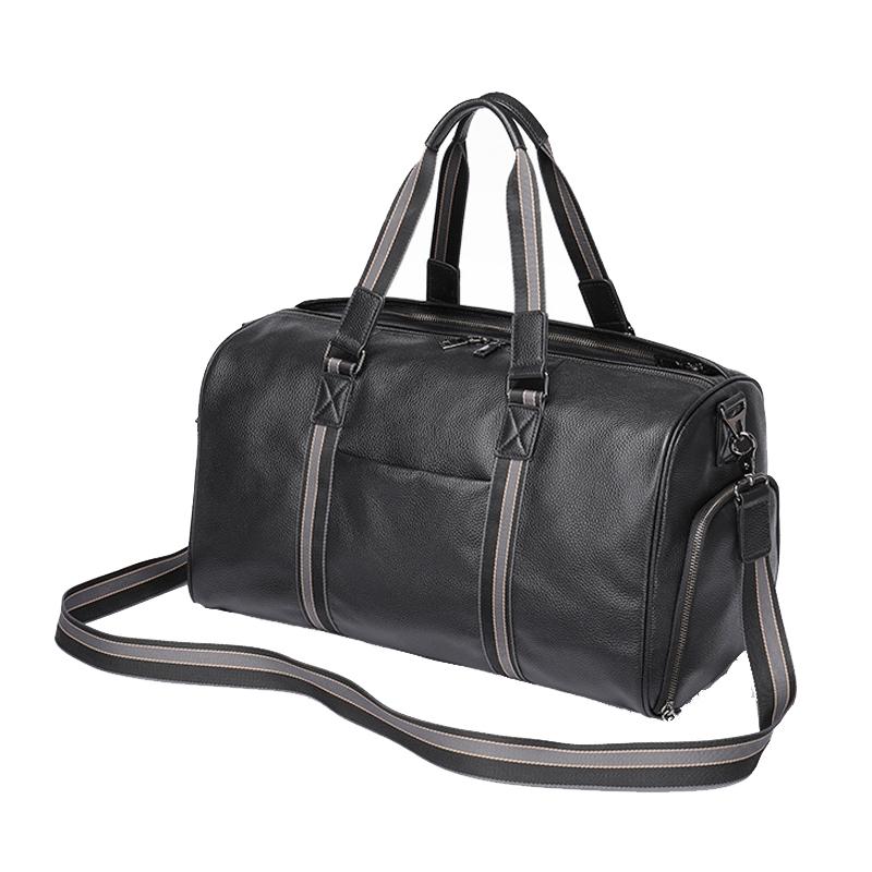 Multifunctional Leather Travel Bag - Large Capacity Single Shoulder - Black 3