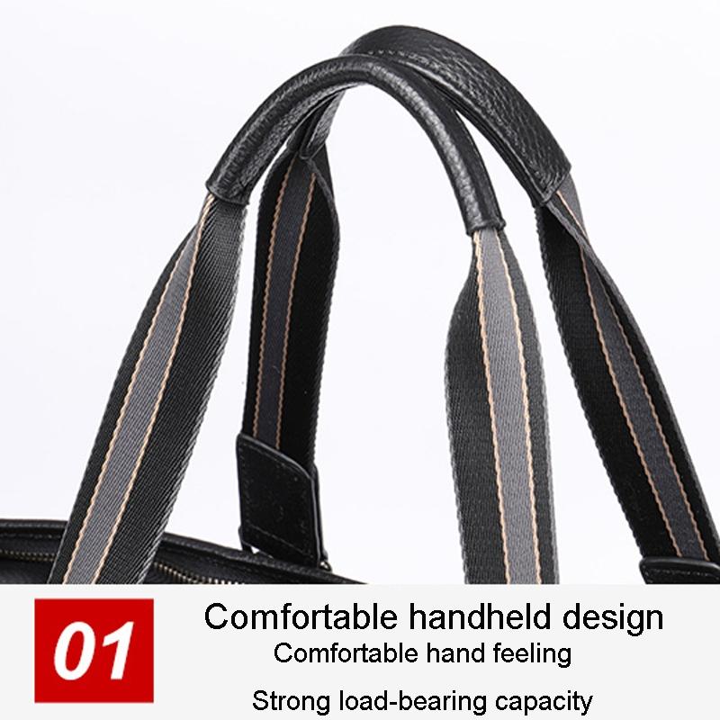 Multifunctional Leather Travel Bag - Large Capacity Single Shoulder - Black 13