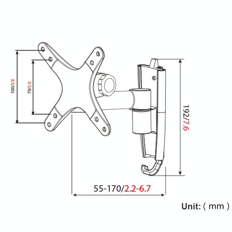 Quick Release Wall Mount for Computer Monitor - Silver Gray 4