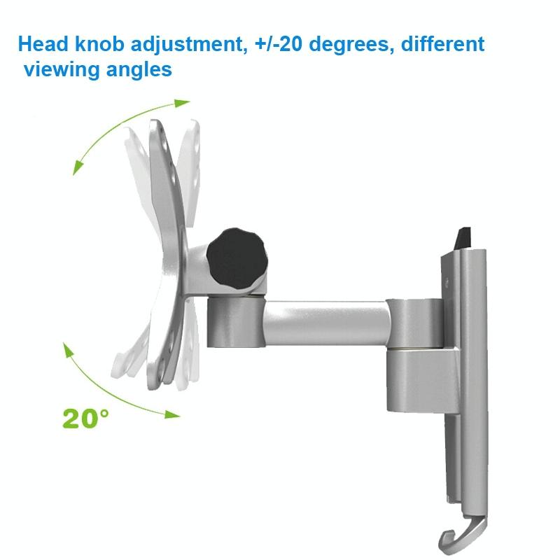 Quick Release Wall Mount for Computer Monitor - Silver Gray 5