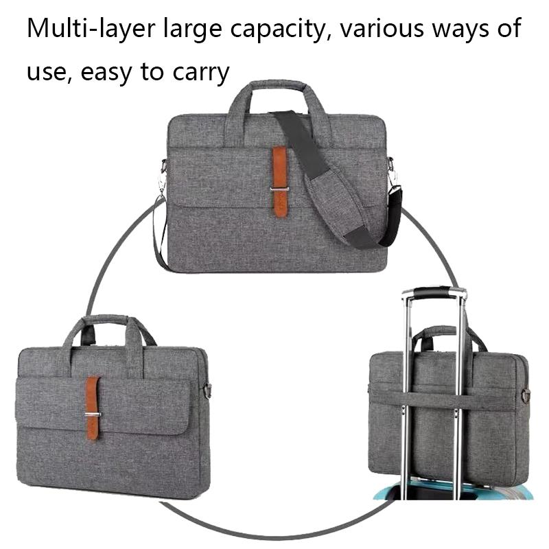 13-13.3 Inch Multifunctional Laptop Bag - Durable Shoulder & Handheld Design - Black 5