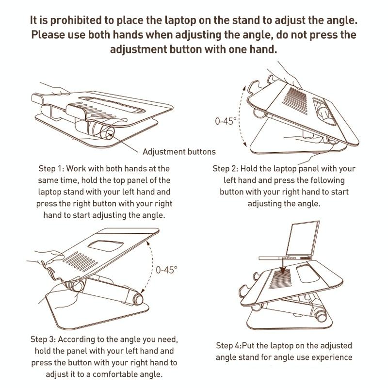 Silver Foldable Swivel Laptop Stand 4