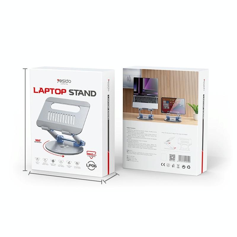 Silver Foldable Swivel Laptop Stand 5