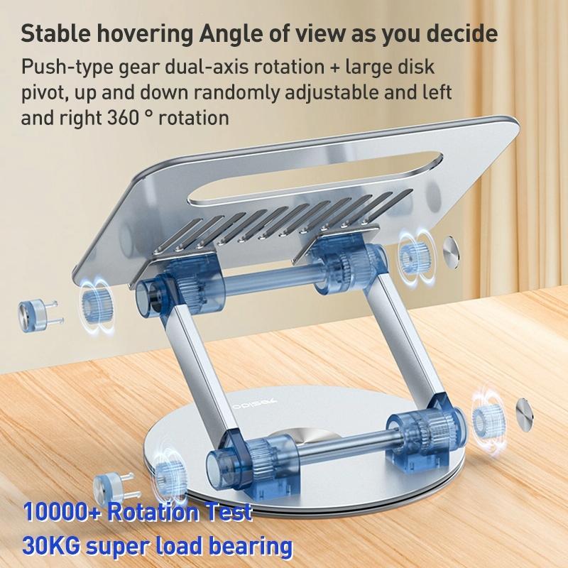 Silver Foldable Swivel Laptop Stand 7