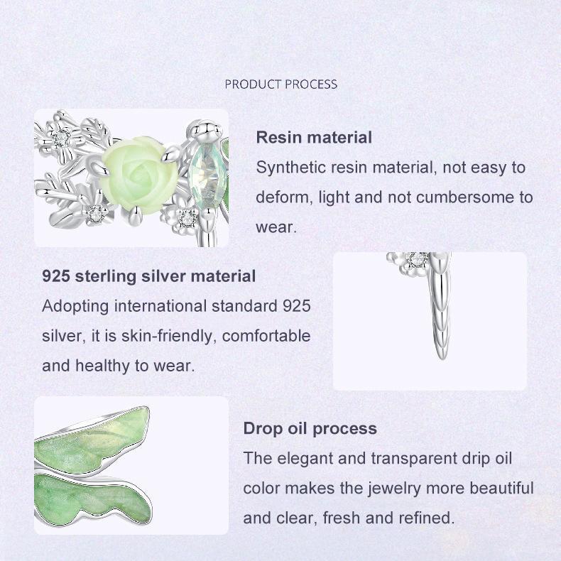 925 Sterling Silver Dragonfly Animal Bead 5