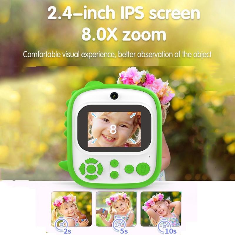 Instant Printing Camera with 2.4 Hd Screen and 32gb Tf Card - Blue 8