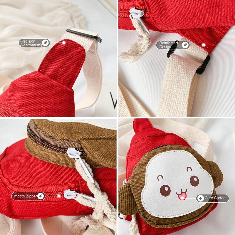 Adorable Monkey Crossbody Bag For Kids - Yellow 5