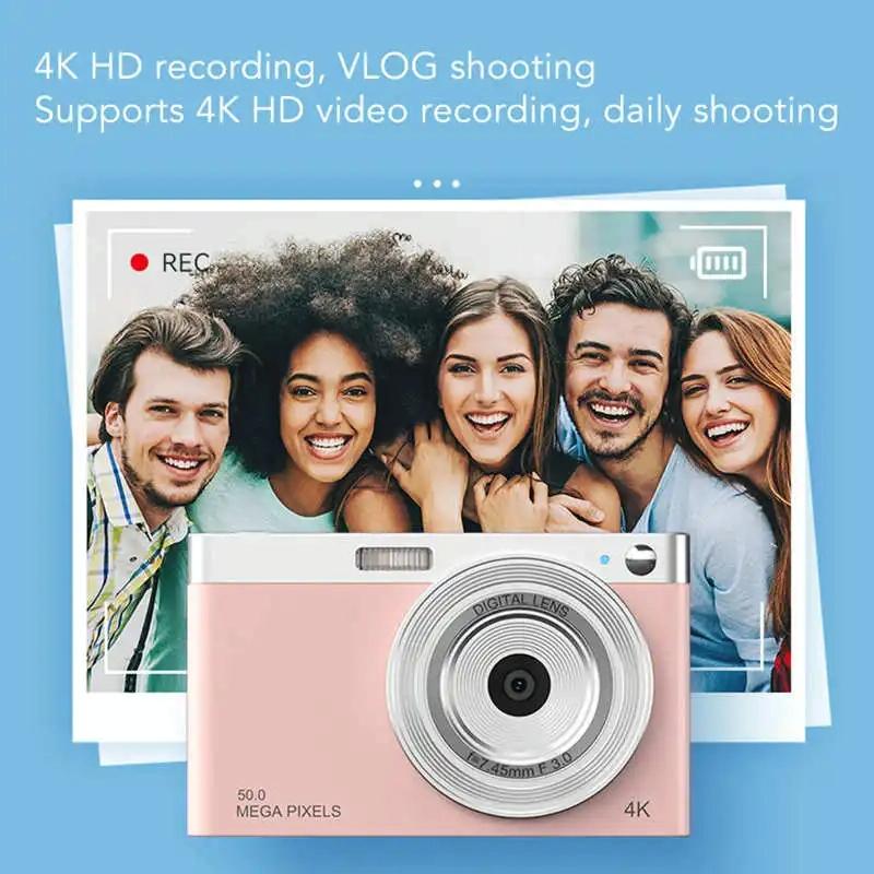 Retro Vlog Self-Shooting Camera - 50Mp Hd 4K Video - Black 5