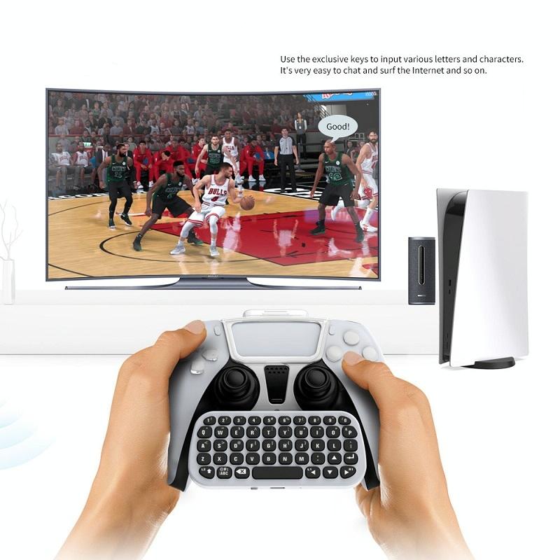 Wireless Bluetooth Gamepad with Headphone Jack for Ps5 - White 6