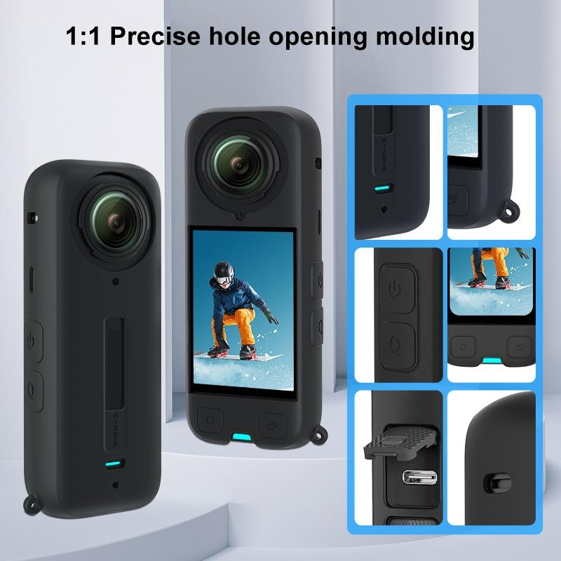Black Silicone Case for Insta360 X4 Ox4-jst-cy Body 5