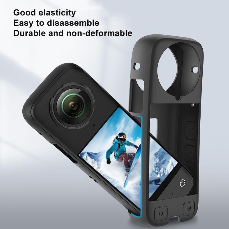 Black Silicone Case for Insta360 X4 Ox4-jst-cy Body 6