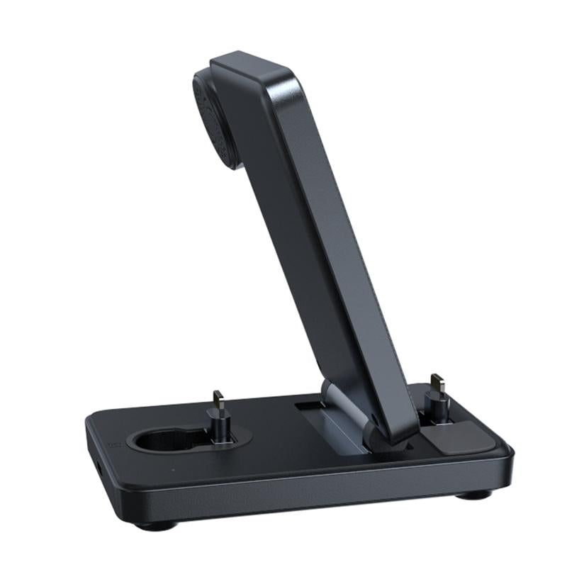 4 In 1 Wireless Charging Stand For Iphone / Airpods / Apple Watch Black 4