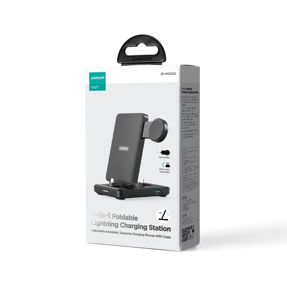 4 In 1 Wireless Charging Stand For Iphone / Airpods / Apple Watch Black 8