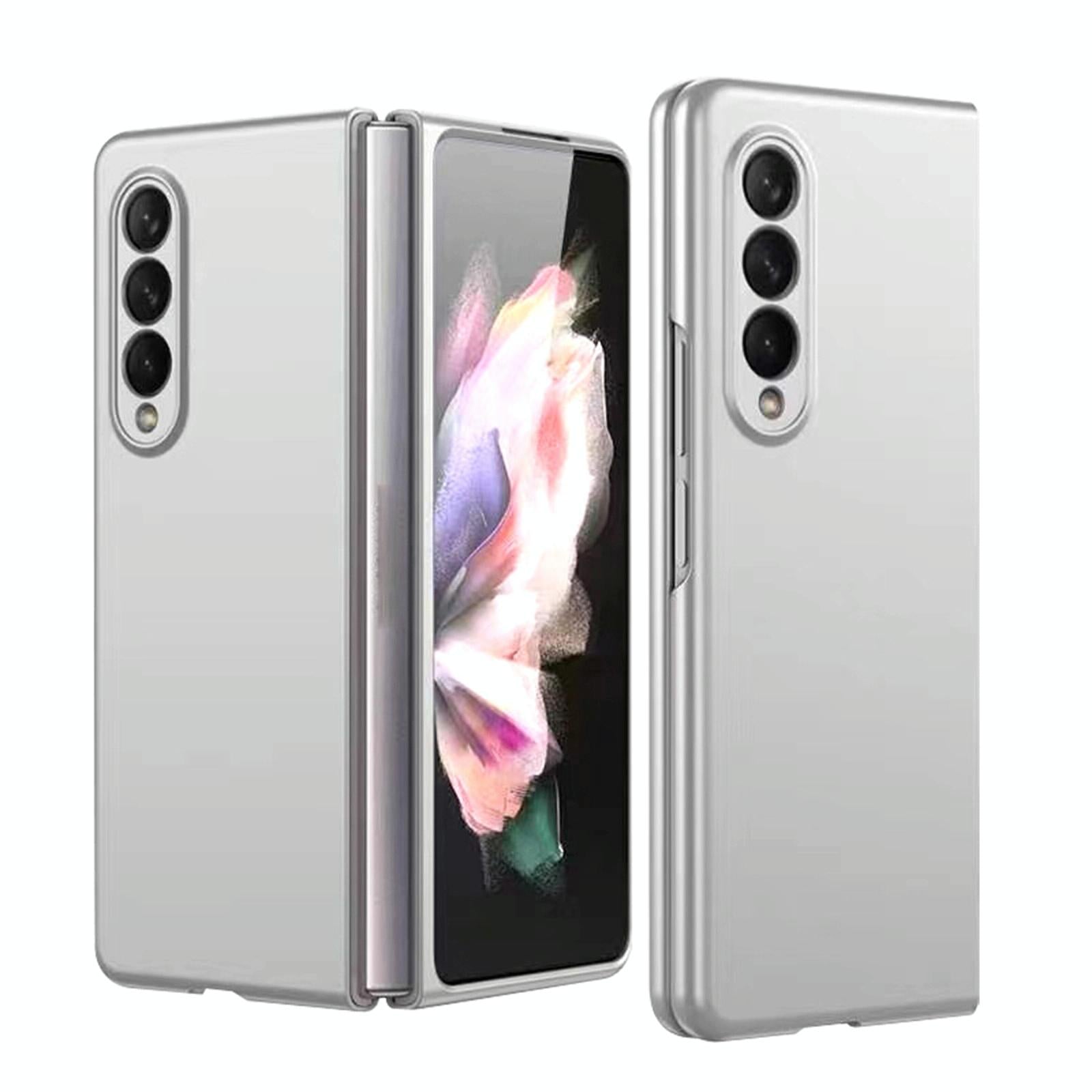 For Samsung Galaxy Z Fold4 5G Foldable Metal-Look Phone Case - Black 13