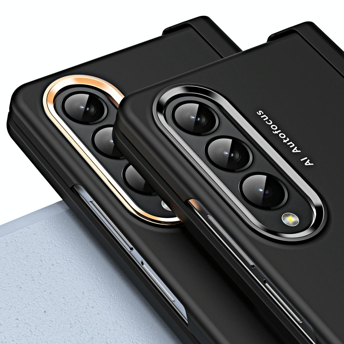 For Samsung Galaxy Z Fold4 5G Skin Feel Contact Lens Case - Black 5
