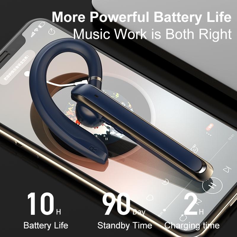 Wireless Bluetooth Earphone with Noise Reduction - 880 Ear Mounted - Black 4