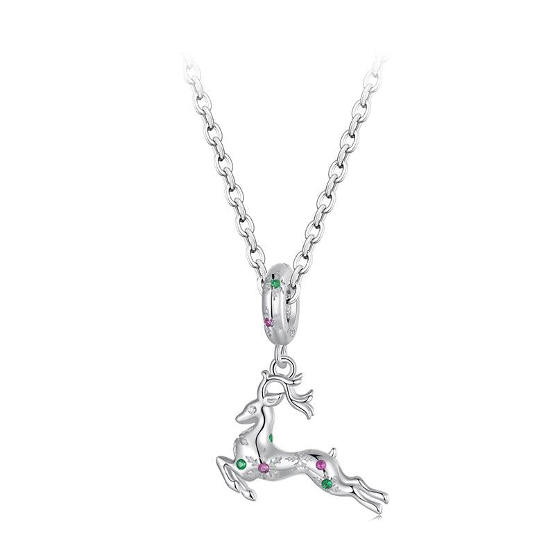 925 Sterling Silver Christmas Elk Pendant Beads 3