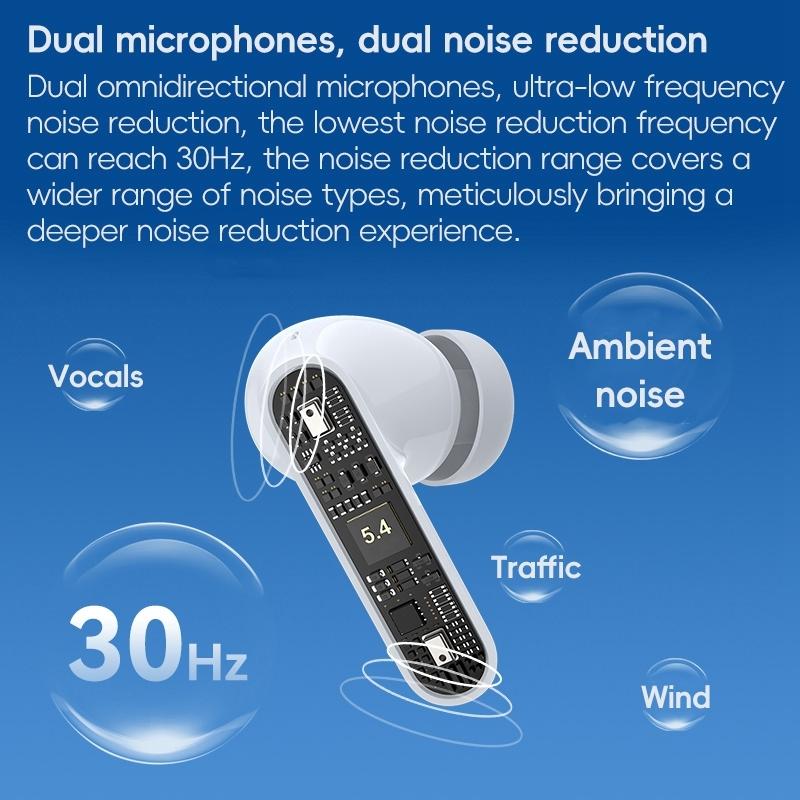 Wireless Active Noise-cancelling Earbuds - White 3