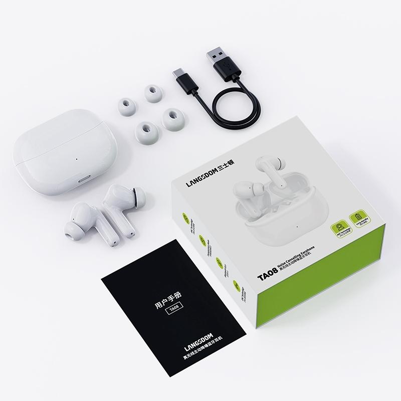 Wireless Active Noise-cancelling Earbuds - White 4