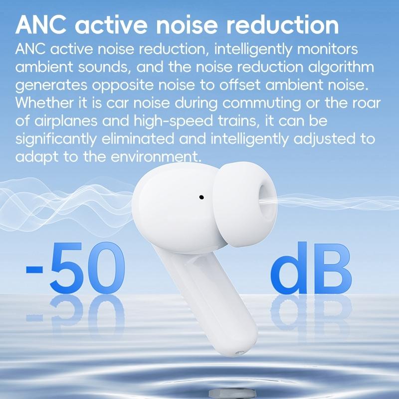 Wireless Active Noise-cancelling Earbuds - White 5