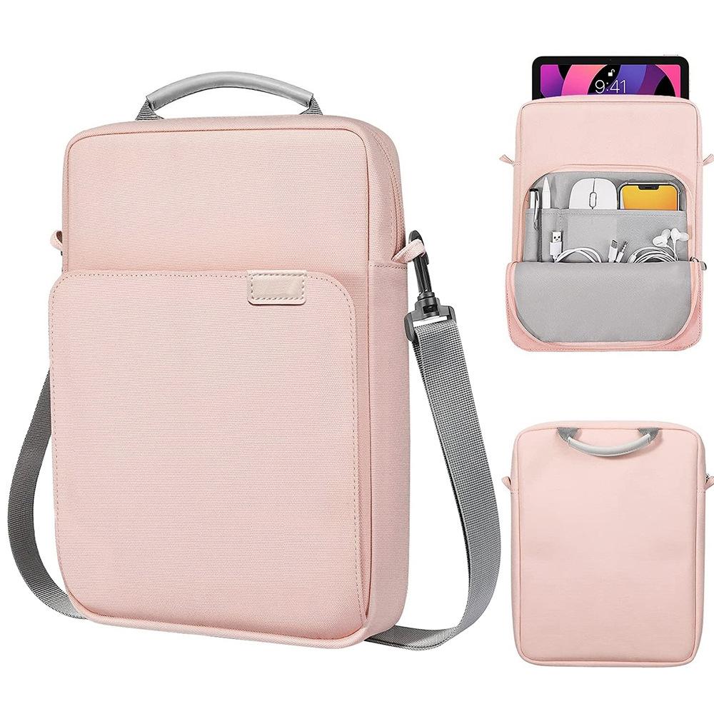 13 Inch Vertical Laptop Bag - Handheld Shoulder Crossbody - Light Gray 12