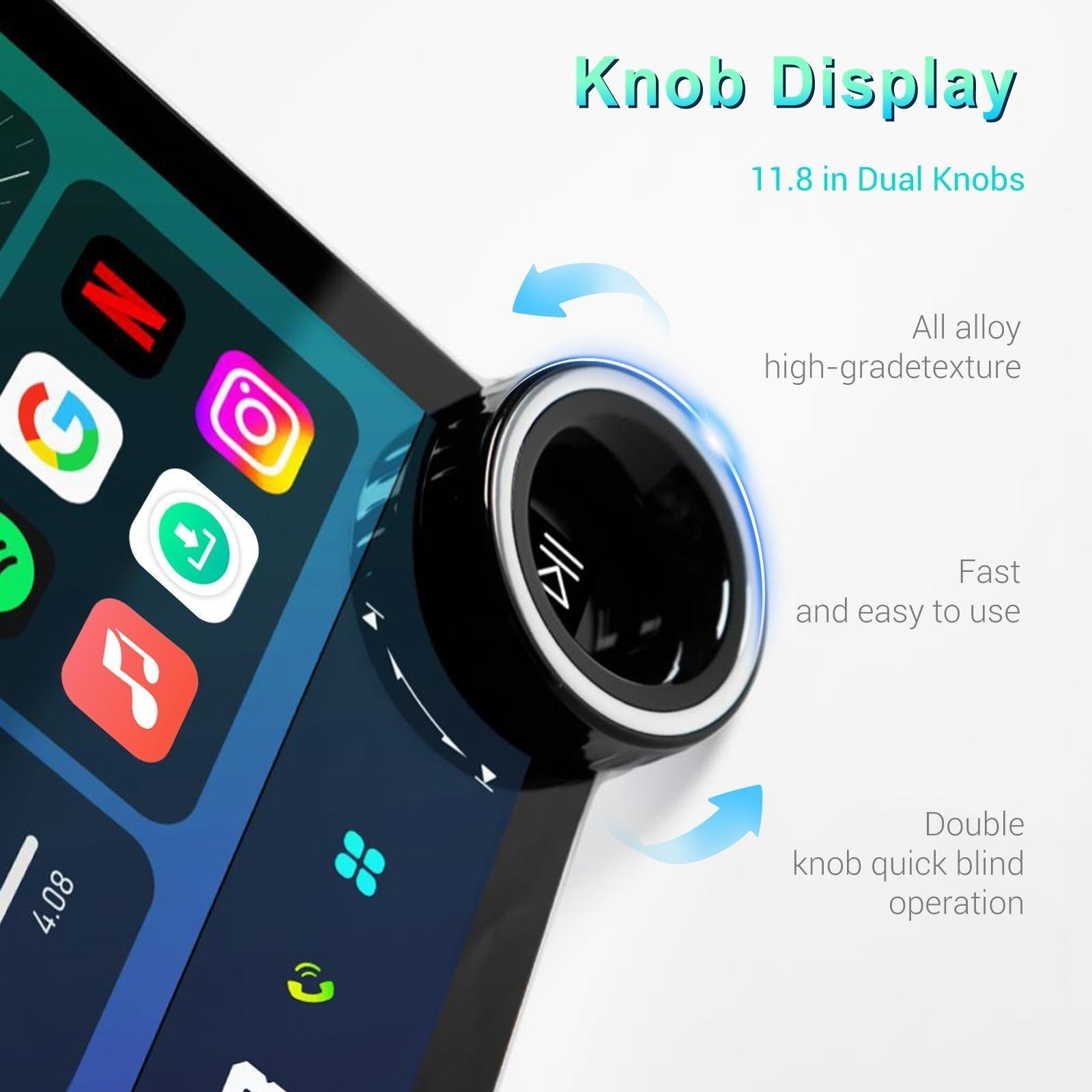 11.8 Inch Android Carplay Player - 4 + 64G - Dual Knob - Reversing Image 6