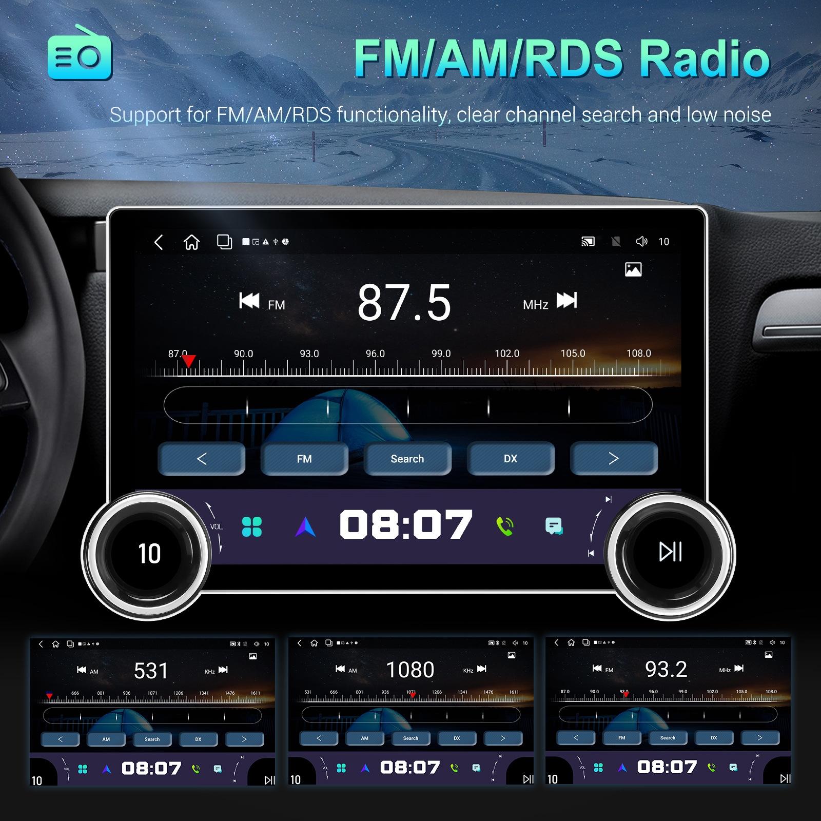 11.8 Inch Android Carplay Player - 4 + 64G - Dual Knob - Reversing Image 11